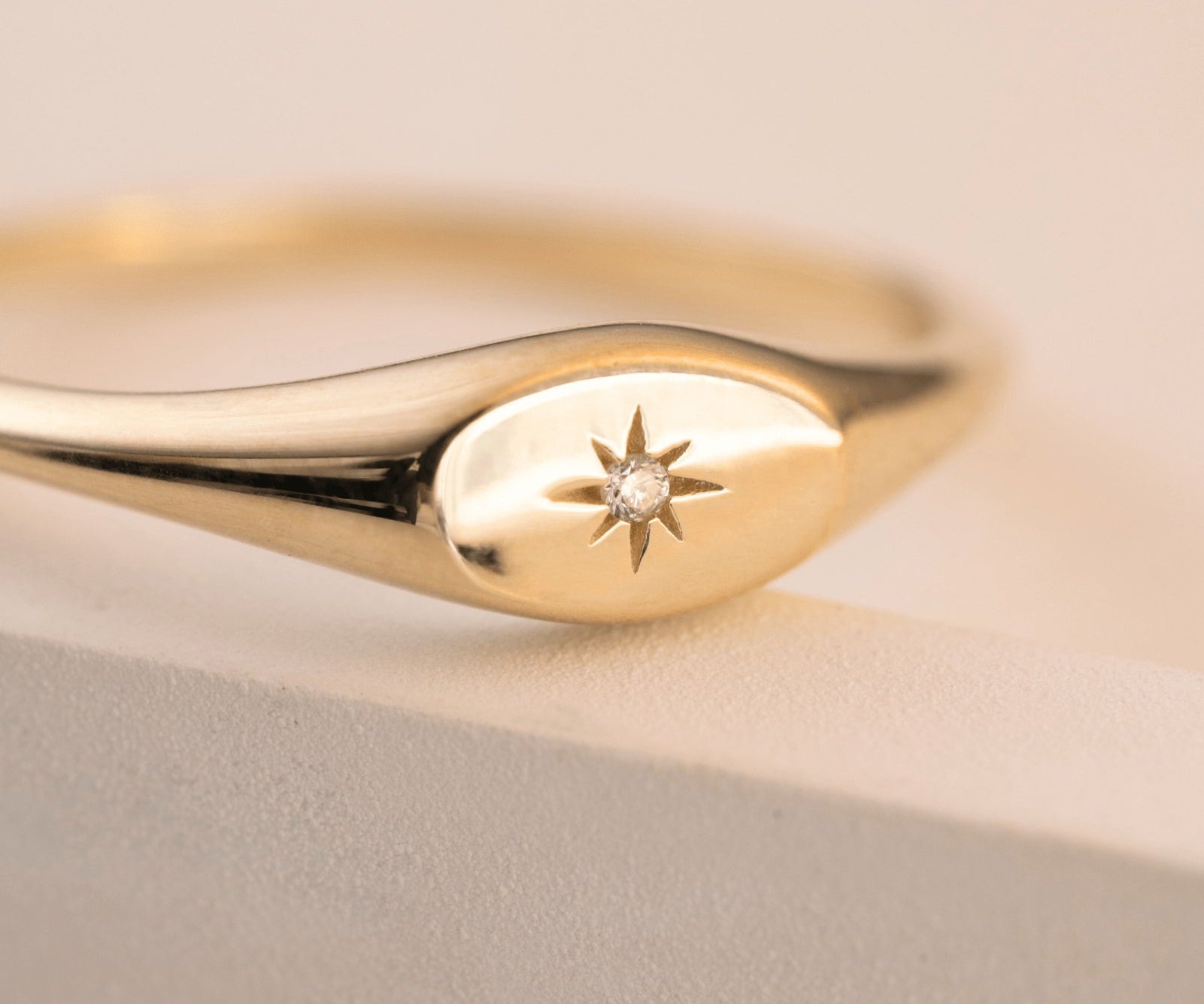 Picture of Luna Rae Solid 9k Gold Sol Ring