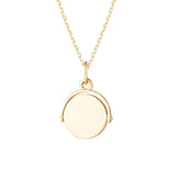 Solid Gold Spinner Imprint Necklace