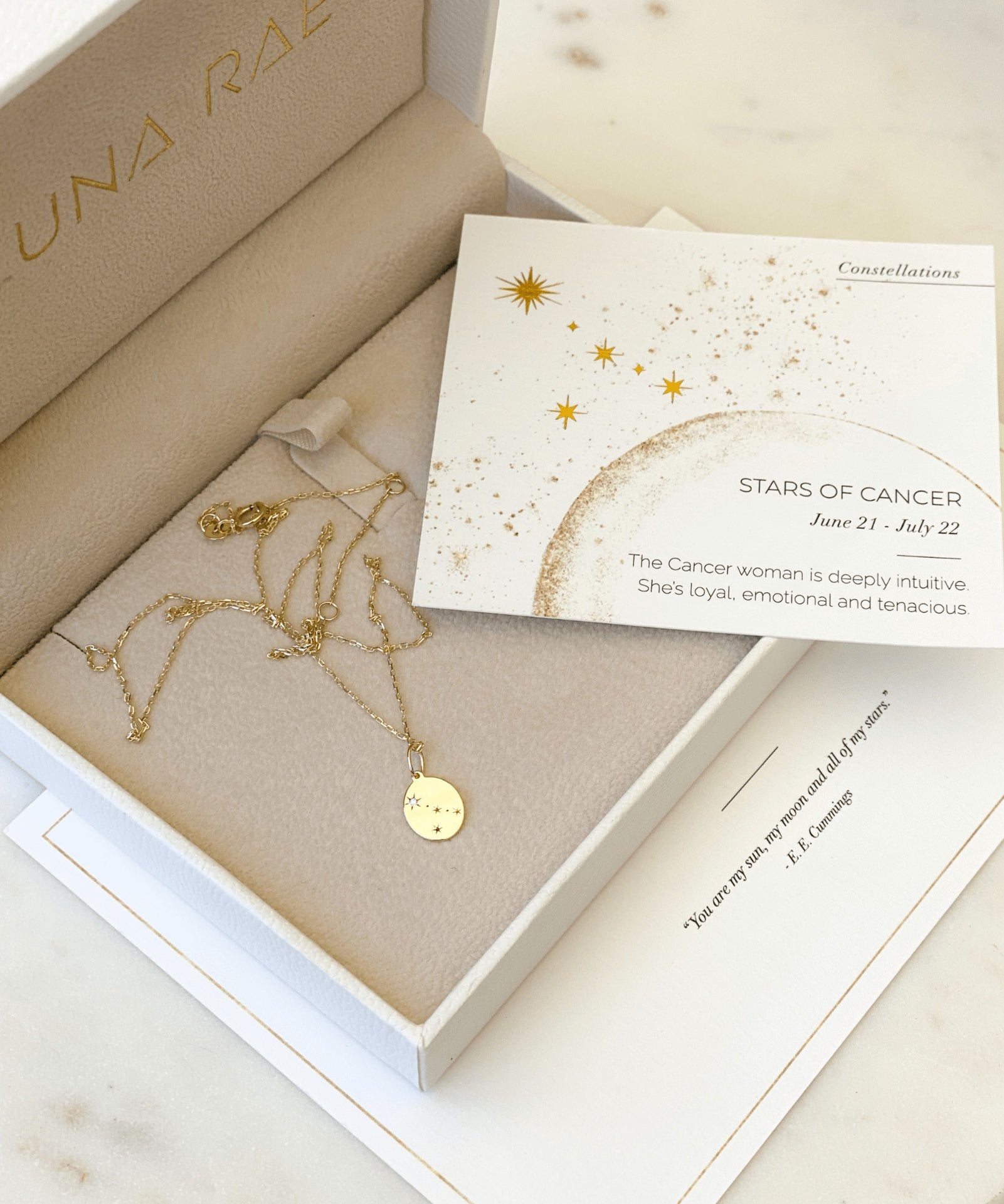 Picture of Luna Rae Yellow Gold Stars of Cancer
