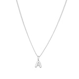 Sterling Silver Classic Bubble Letter Necklace
