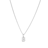 Sterling Silver Classic Bubble Letter Necklace