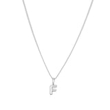 Sterling Silver Classic Bubble Letter Necklace