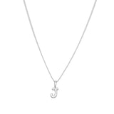 Sterling Silver Classic Bubble Letter Necklace
