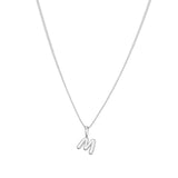 Sterling Silver Classic Bubble Letter Necklace