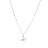 Sterling Silver Classic Bubble Letter Necklace