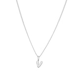 Sterling Silver Classic Bubble Letter Necklace