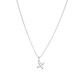 Sterling Silver Classic Bubble Letter Necklace