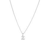 Sterling Silver Classic Bubble Letter Necklace