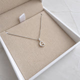 Sterling Silver Classic Bubble Letter Necklace