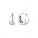 Sterling Silver Domed Huggies