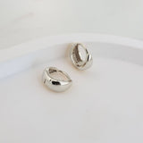 Sterling Silver Domed Huggies