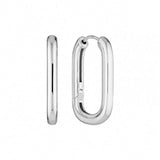 Sterling Silver Edge Hoops