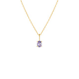 Yellow Gold Birthstone Necklace