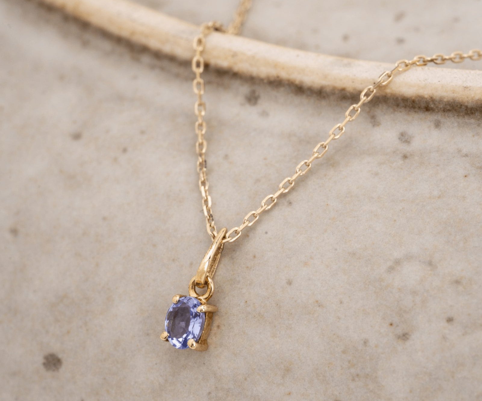 Picture of Luna Rae Solid 9k Gold Tazanite Necklace