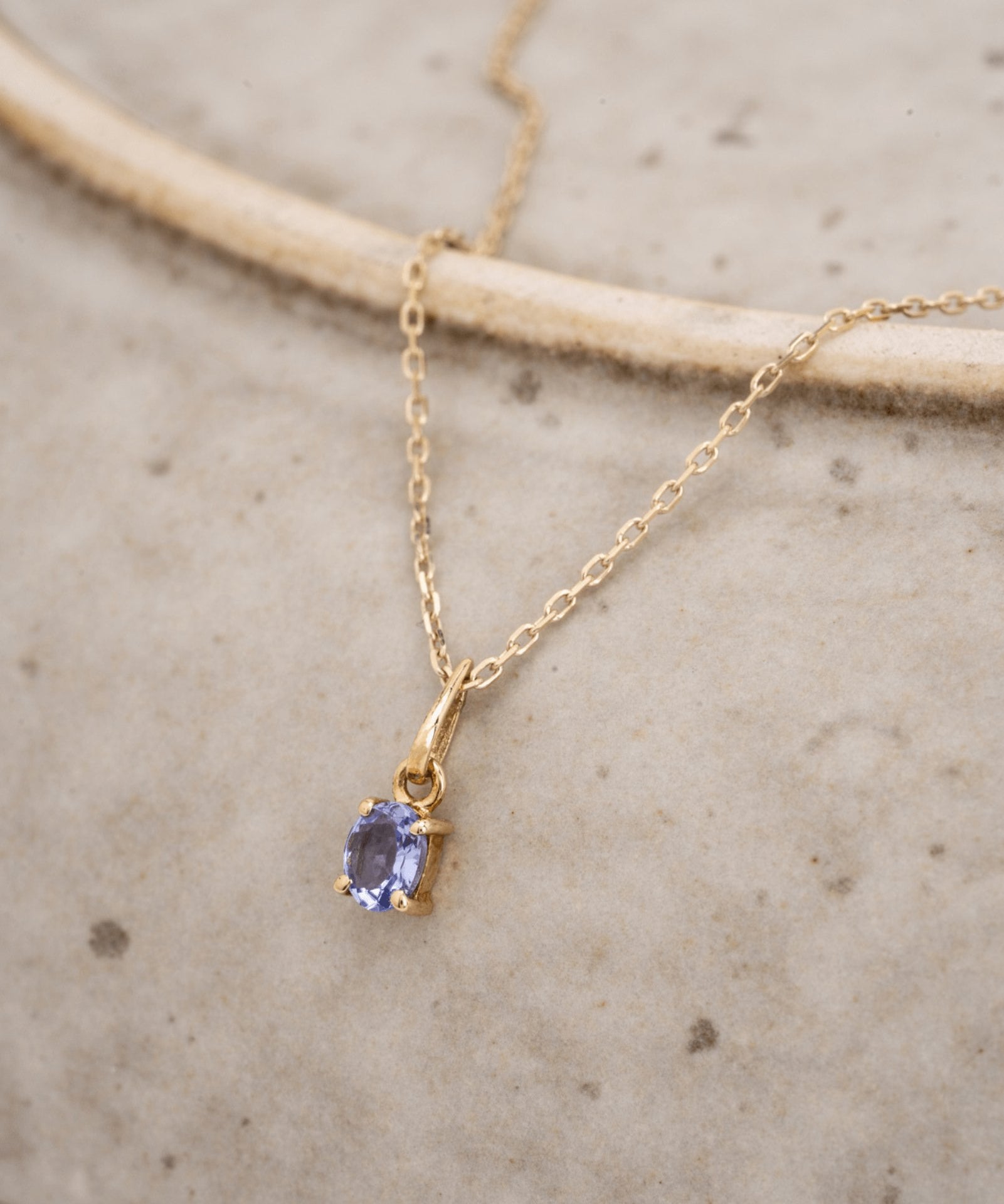 Picture of Luna Rae Solid 9k Gold Tazanite Necklace