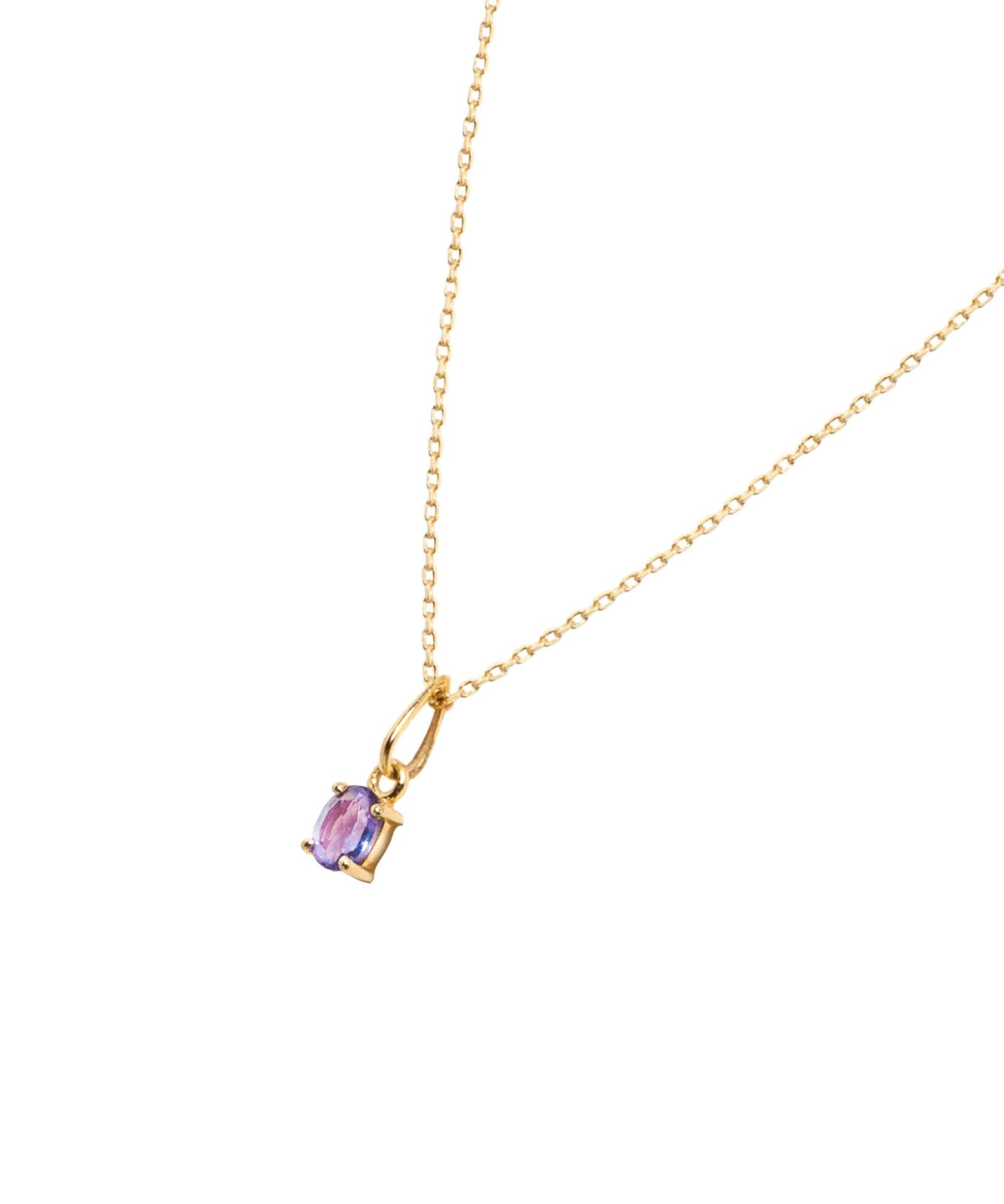 Picture of Luna Rae Solid 9k Gold Tazanite Necklace