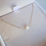Yellow Gold Thea Pearl Necklace
