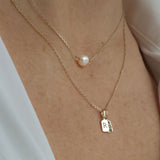 Yellow Gold Thea Pearl Necklace