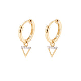 Solid Gold Water Element Hoops