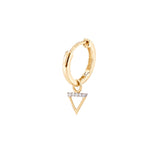 Solid Gold Water Element Hoops