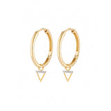 Solid Gold Water Element Hoops