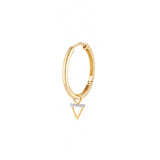 Solid Gold Water Element Hoops