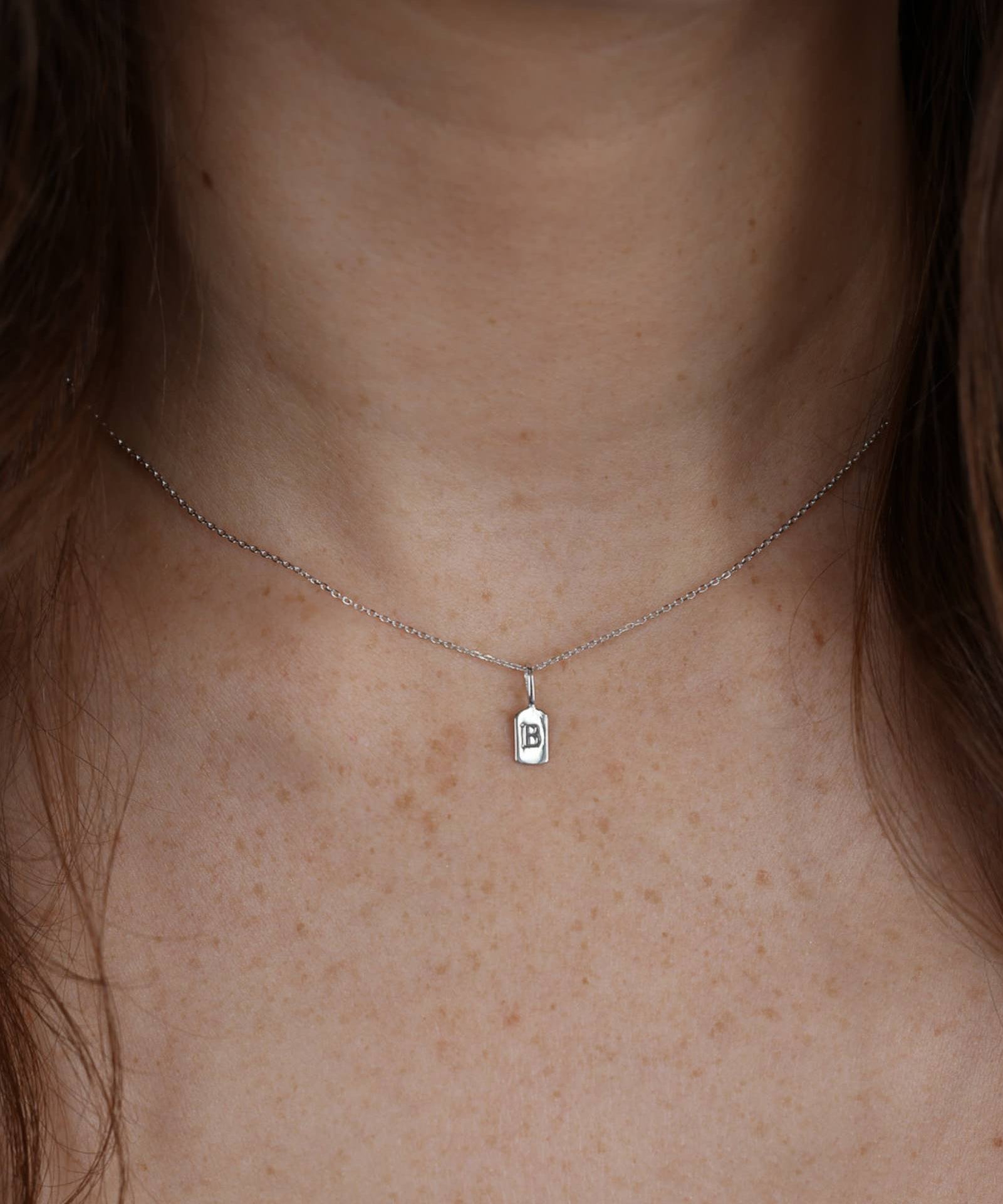 Picture of Luna Rae White Gold Letter B