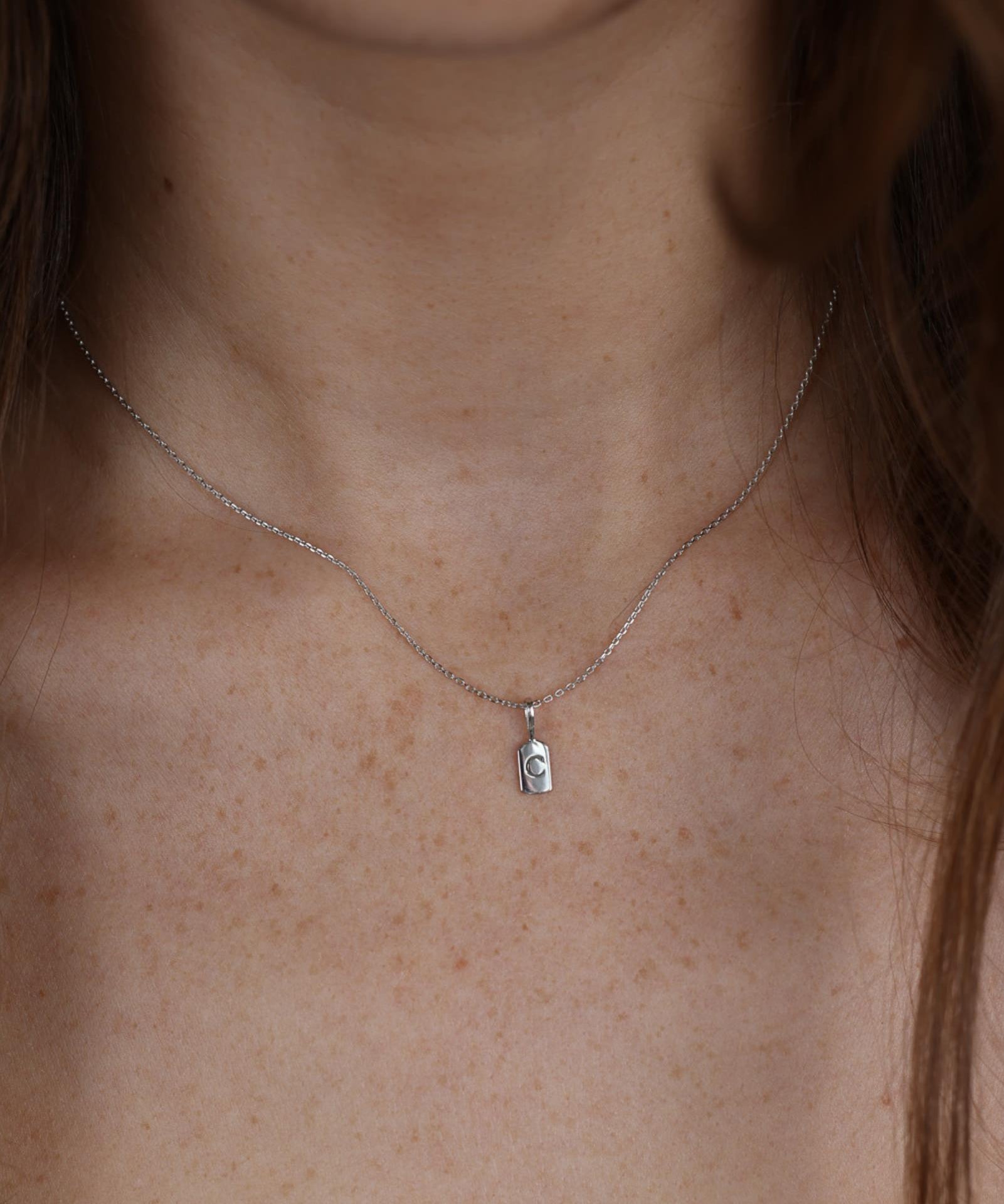 Picture of Luna Rae White Gold Letter C