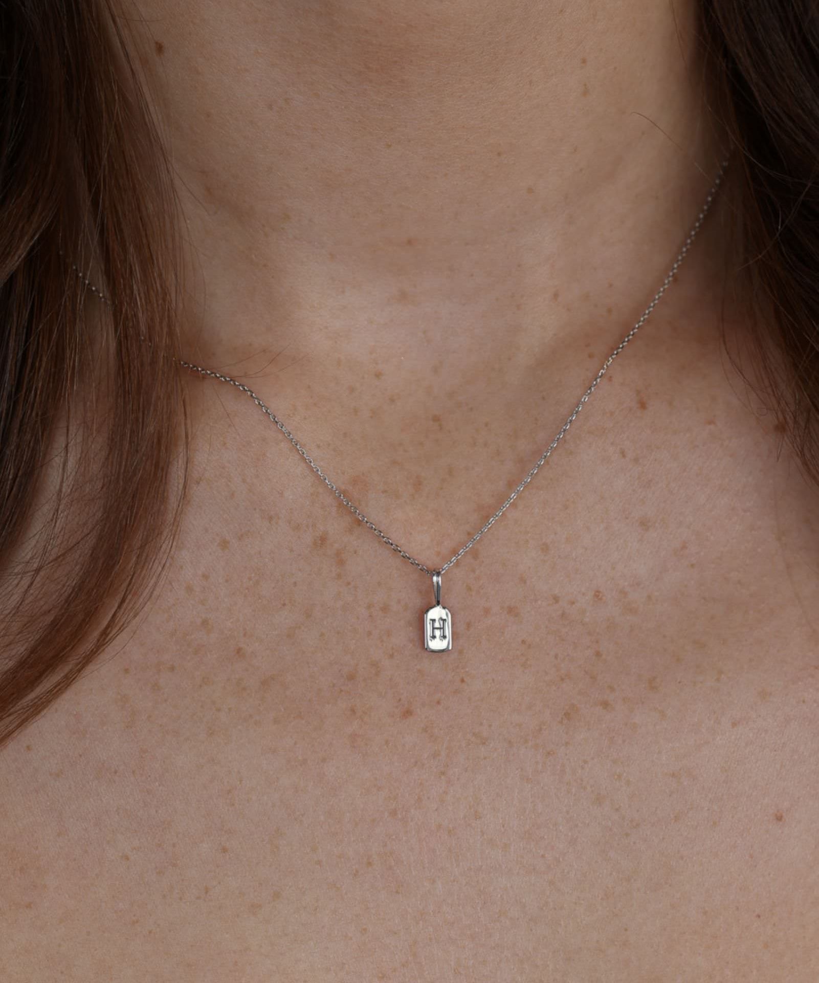 Picture of Luna Rae White Gold Letter H
