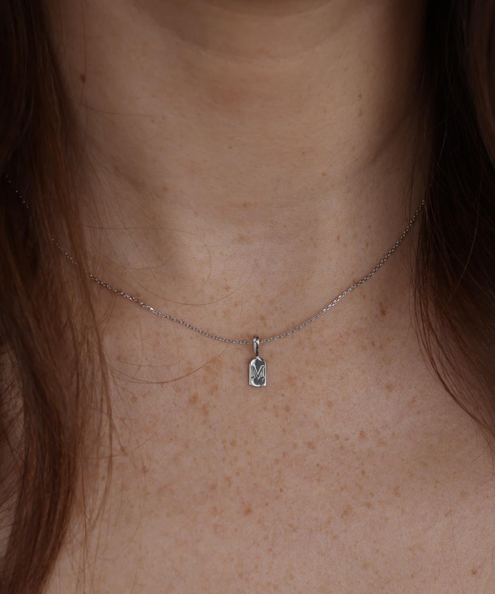 Picture of Luna Rae White Gold Letter M