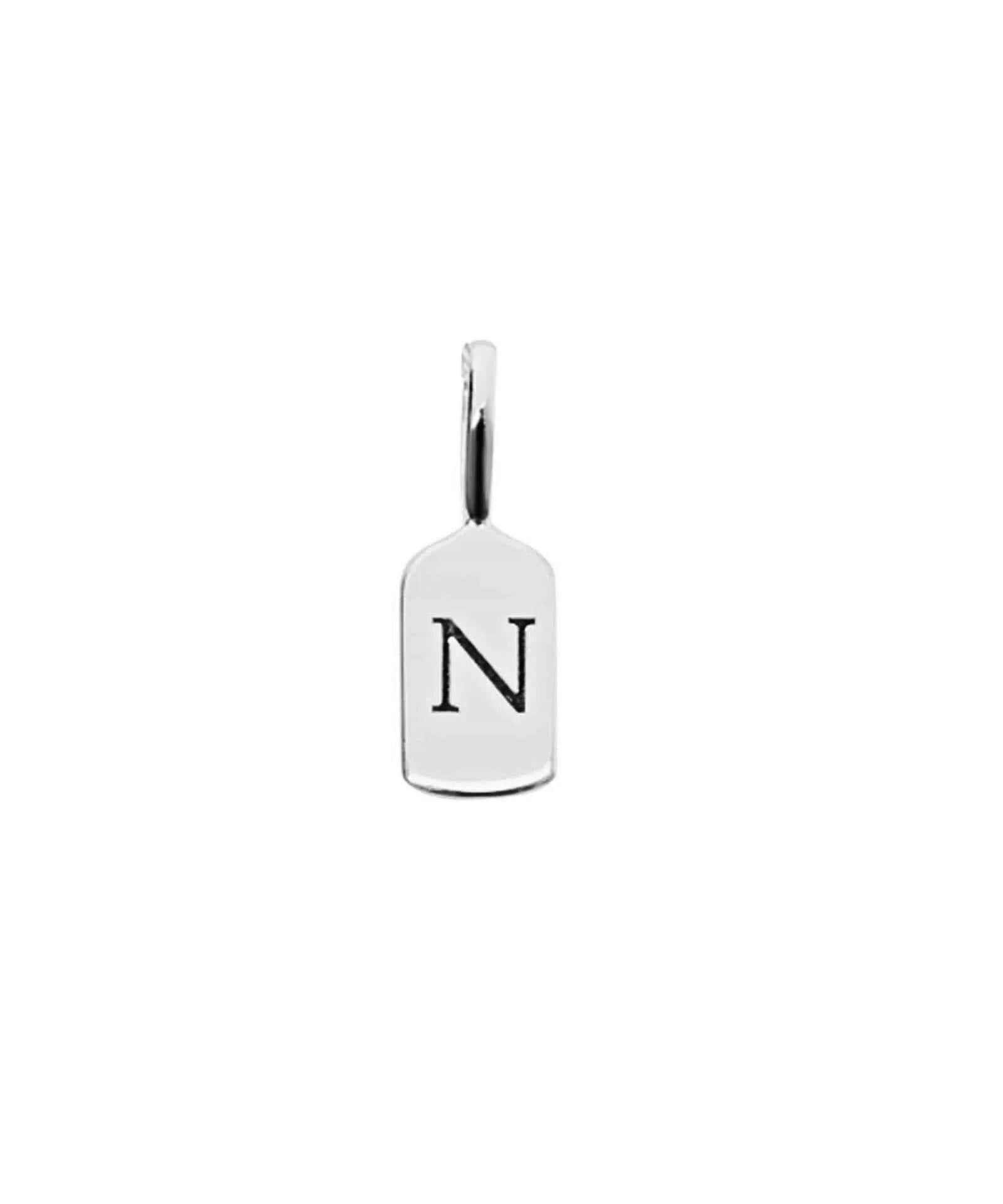 Picture of Luna Rae White Gold Letter N