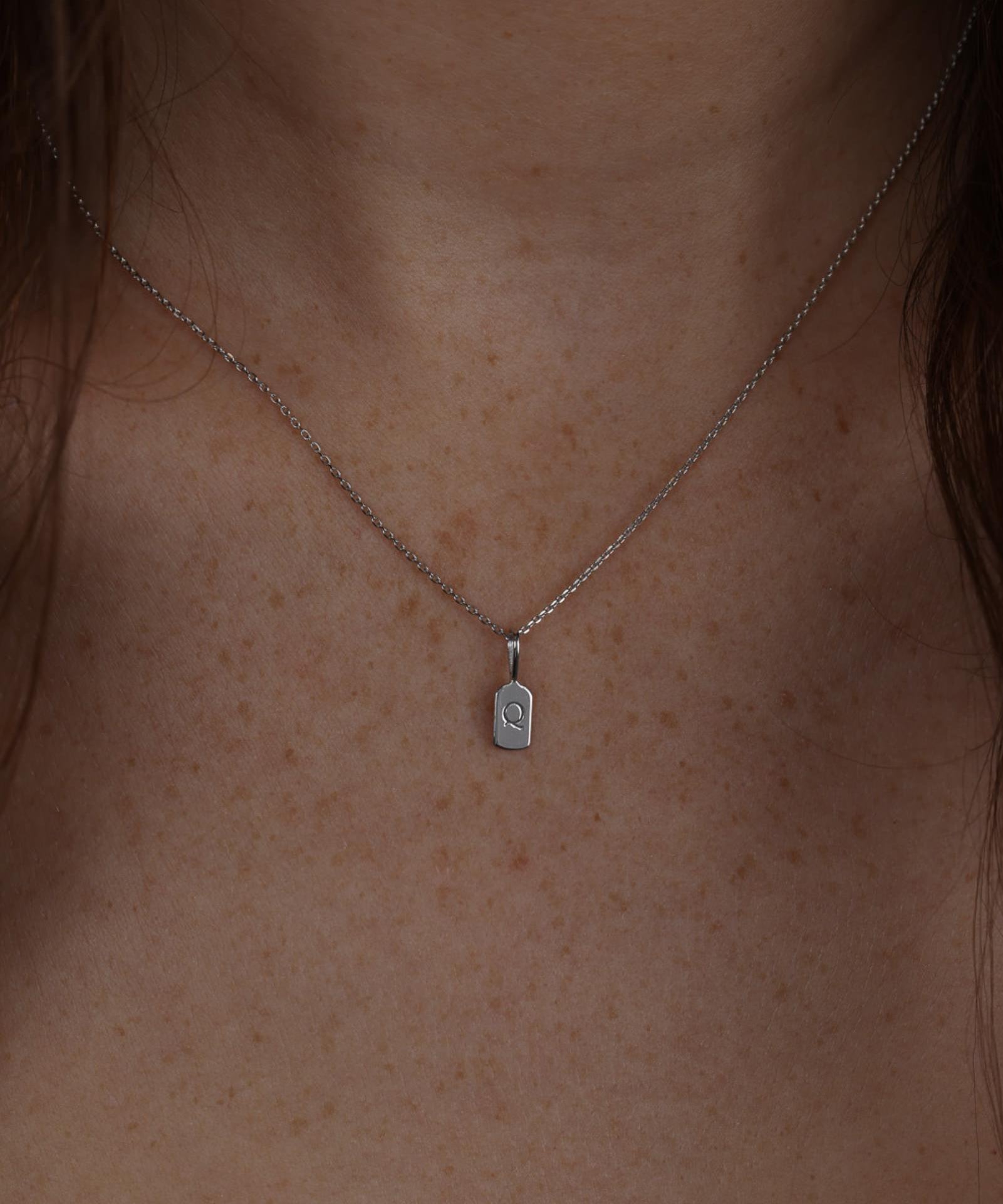 Picture of Luna Rae White Gold Letter Q