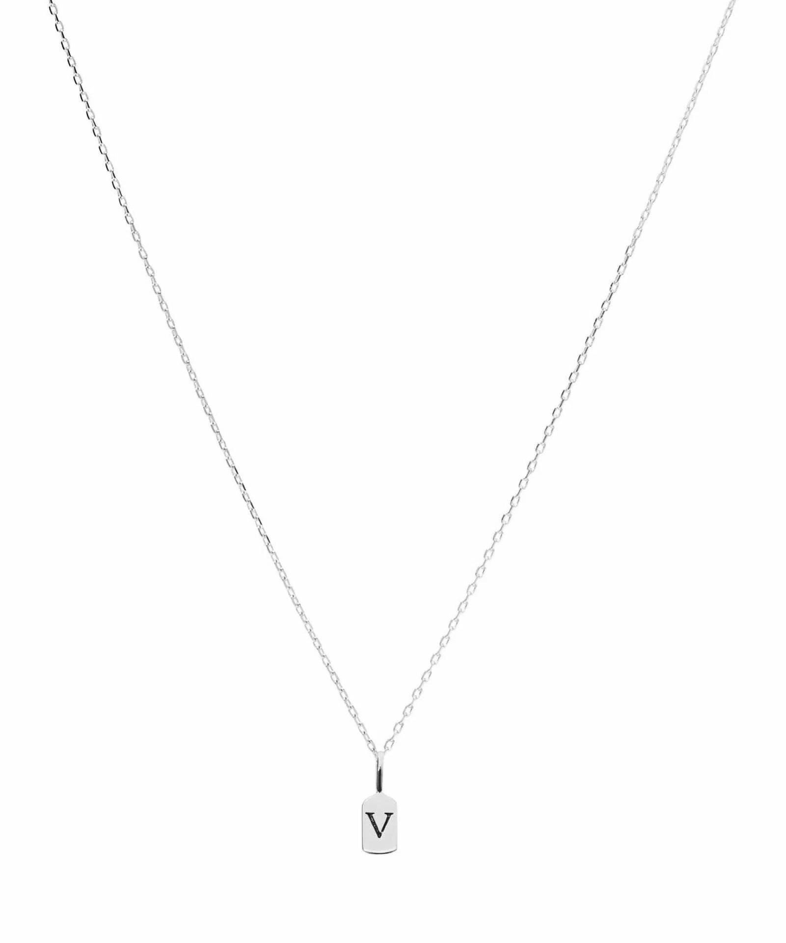 Picture of Luna Rae White Gold Letter V