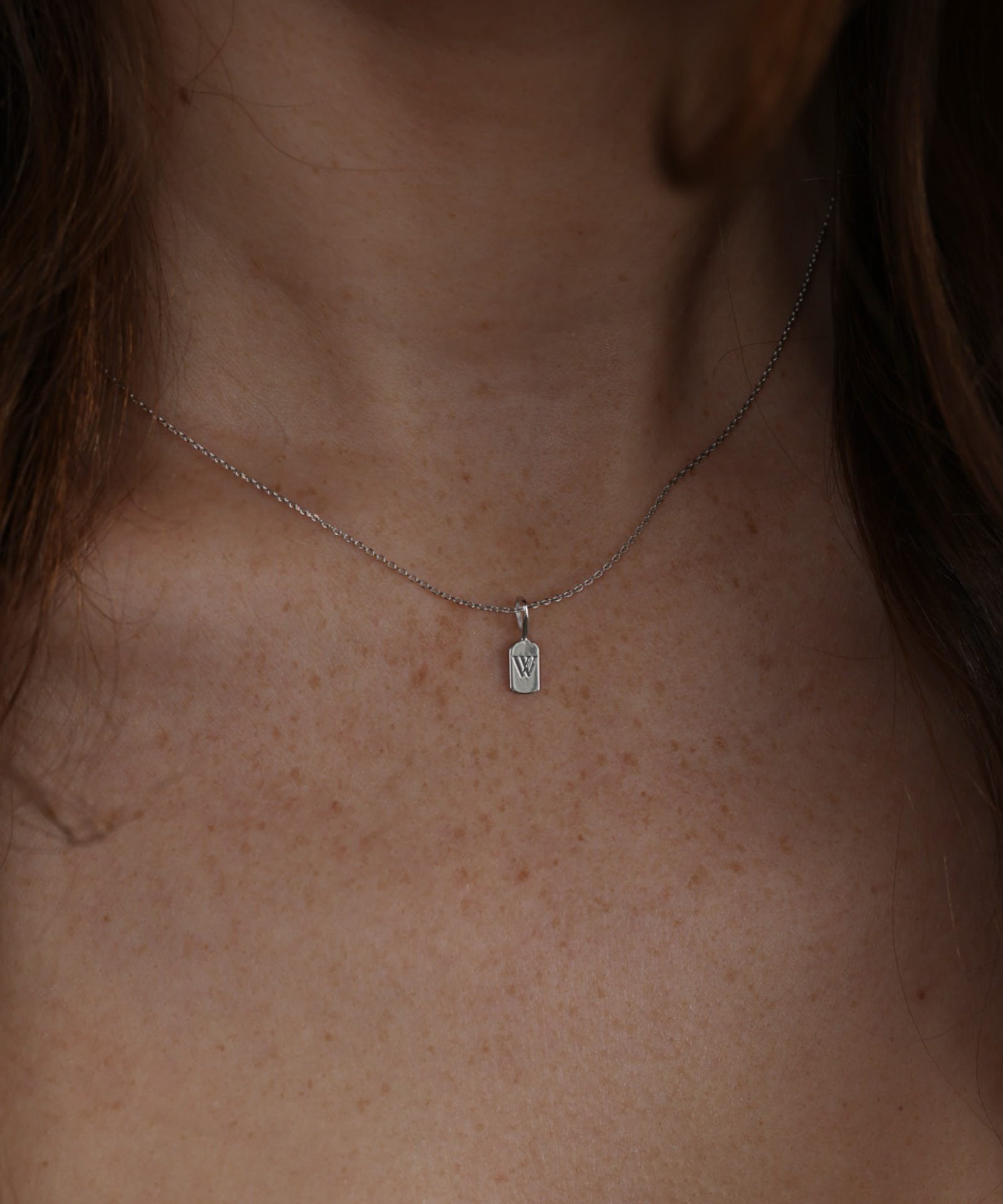 Picture of Luna Rae White Gold Letter W