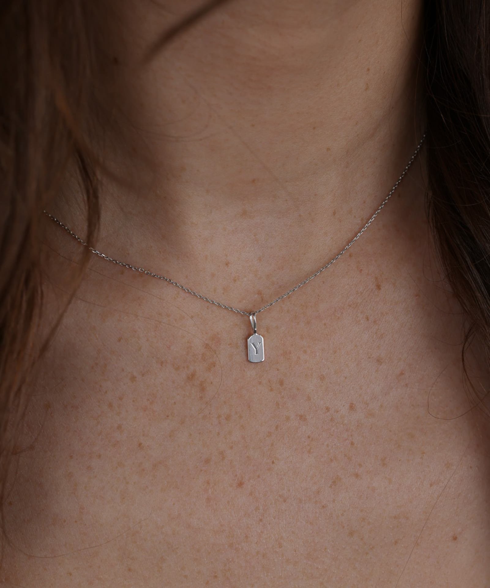 Picture of Luna Rae White Gold Letter Y