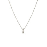 White Gold Love Ring Necklace