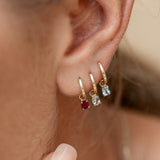 Yellow Gold Birthstone Earrings