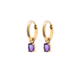 Yellow Gold Birthstone Earrings
