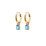 Yellow Gold Birthstone Earrings
