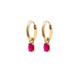 Yellow Gold Birthstone Earrings