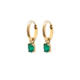 Yellow Gold Birthstone Earrings