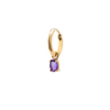Yellow Gold Birthstone Earrings