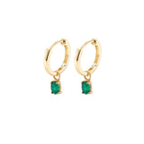 Yellow Gold Birthstone Earrings