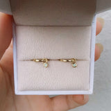 Dainty Aquamarine Huggies