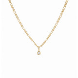 Yellow Gold Dainty Diamond Necklace