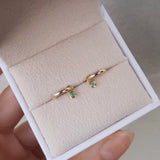 Dainty Emerald Huggies