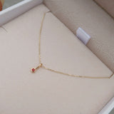 Dainty Ruby Necklace