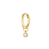 Yellow Gold Dainty Diamond Earrings