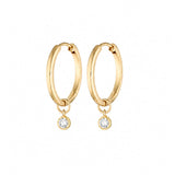 Yellow Gold Dainty Diamond Earrings