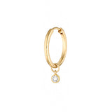 Yellow Gold Dainty Diamond Earrings